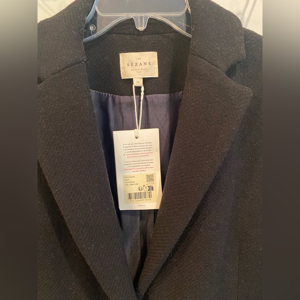 NWT Sezane Ralph Jacket Wool Coat Sézane - Picture 5 of 10